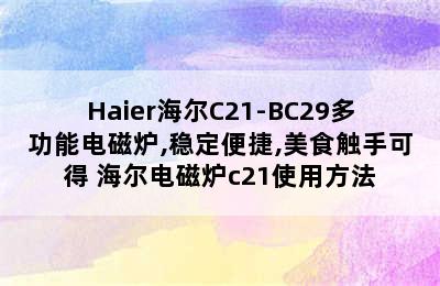 Haier海尔C21-BC29多功能电磁炉,稳定便捷,美食触手可得 海尔电磁炉c21使用方法